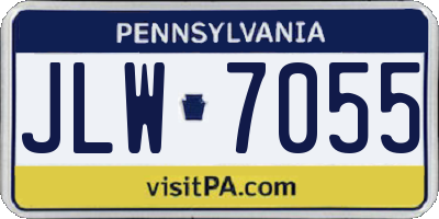 PA license plate JLW7055