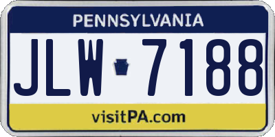 PA license plate JLW7188