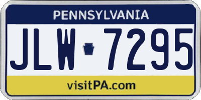 PA license plate JLW7295