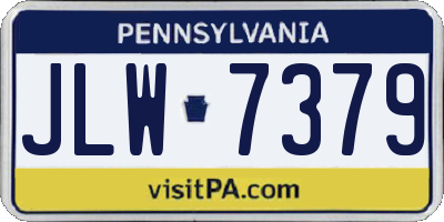 PA license plate JLW7379