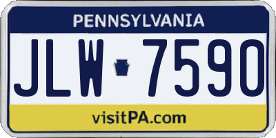 PA license plate JLW7590