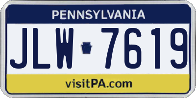 PA license plate JLW7619