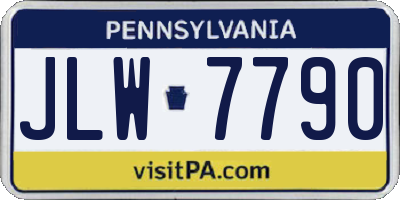 PA license plate JLW7790