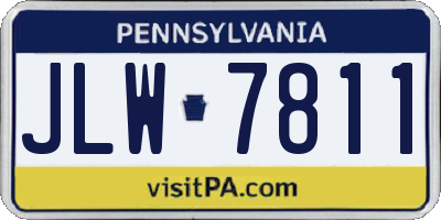 PA license plate JLW7811