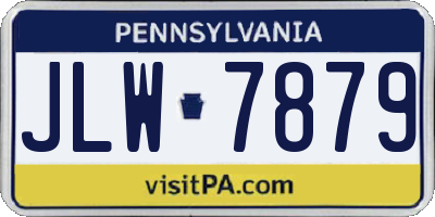 PA license plate JLW7879