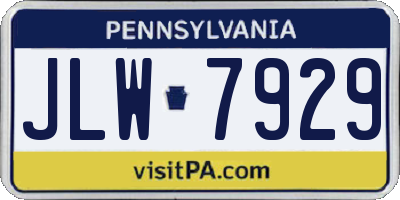 PA license plate JLW7929
