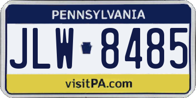 PA license plate JLW8485