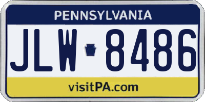 PA license plate JLW8486