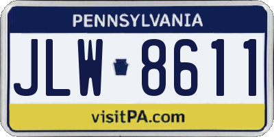PA license plate JLW8611