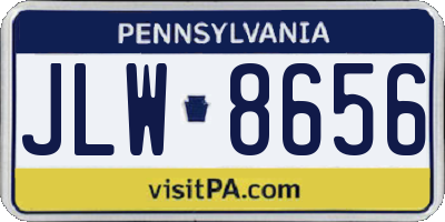 PA license plate JLW8656
