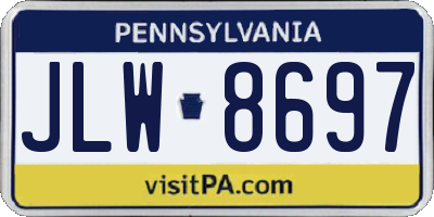 PA license plate JLW8697
