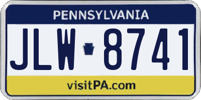 PA license plate JLW8741