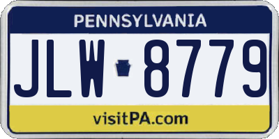 PA license plate JLW8779