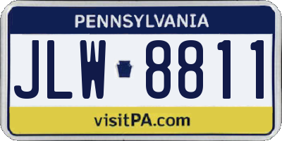 PA license plate JLW8811
