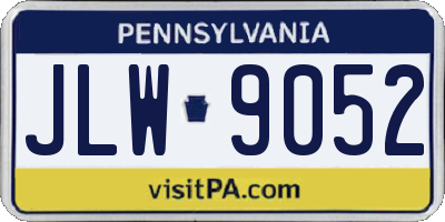 PA license plate JLW9052
