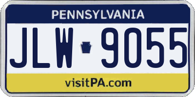 PA license plate JLW9055