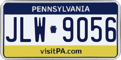 PA license plate JLW9056