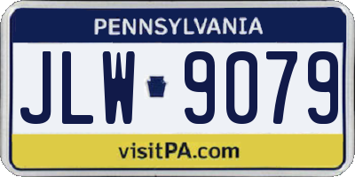 PA license plate JLW9079