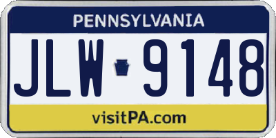 PA license plate JLW9148