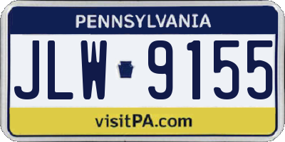 PA license plate JLW9155