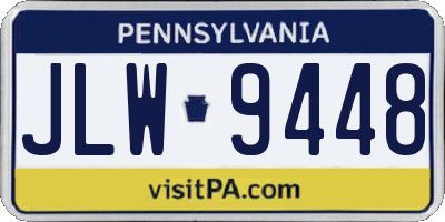 PA license plate JLW9448
