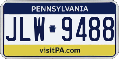PA license plate JLW9488