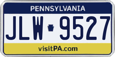PA license plate JLW9527