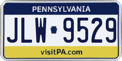 PA license plate JLW9529