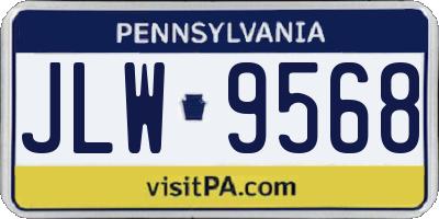 PA license plate JLW9568