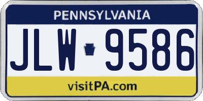 PA license plate JLW9586
