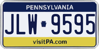 PA license plate JLW9595