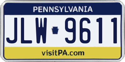 PA license plate JLW9611