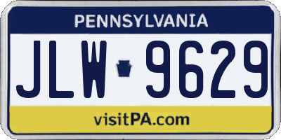 PA license plate JLW9629