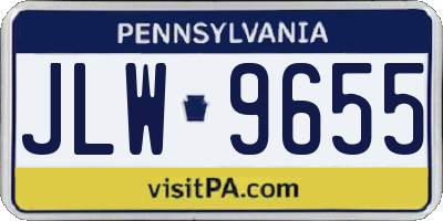 PA license plate JLW9655