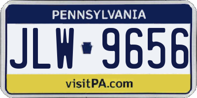 PA license plate JLW9656