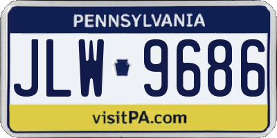PA license plate JLW9686
