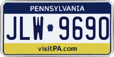 PA license plate JLW9690