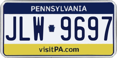PA license plate JLW9697