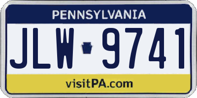 PA license plate JLW9741