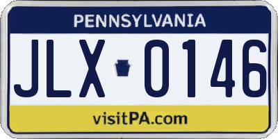PA license plate JLX0146
