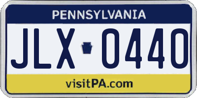 PA license plate JLX0440
