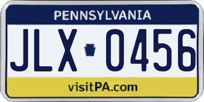 PA license plate JLX0456