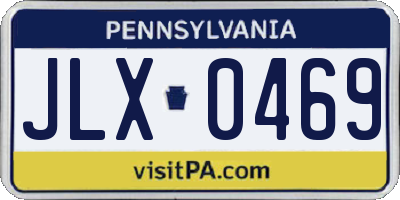 PA license plate JLX0469