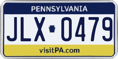 PA license plate JLX0479