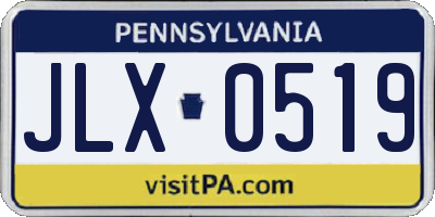 PA license plate JLX0519