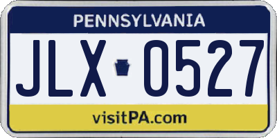 PA license plate JLX0527