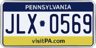 PA license plate JLX0569