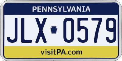 PA license plate JLX0579