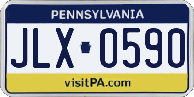 PA license plate JLX0590