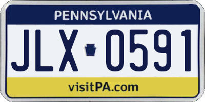 PA license plate JLX0591